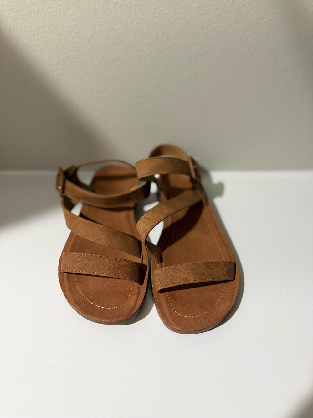 Women's Brown Strappy Comfort Sandals